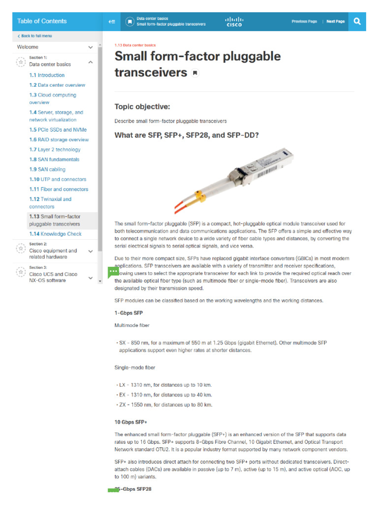 1.13 - Small Form-Factor Pluggable Transceivers | PDF