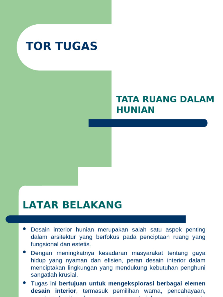 Tor Tugas Interior Hunian Ata 2024-2025 | PDF