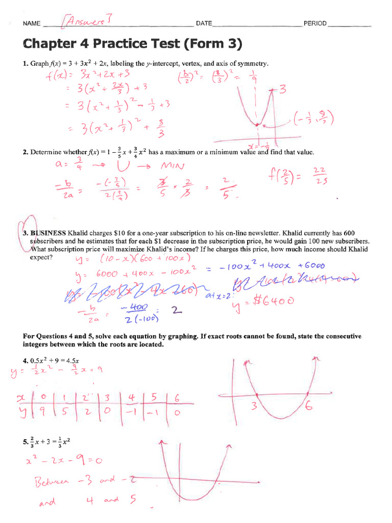Form 3 Answers | PDF