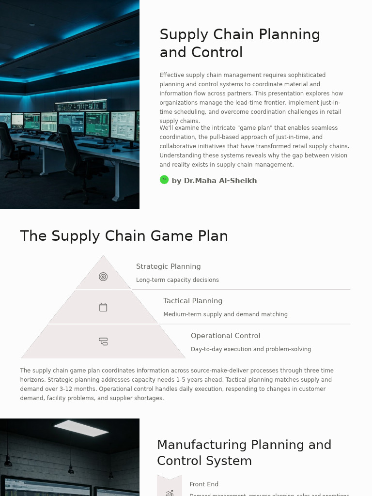 Supply Chain Planning and Control Overview | PDF | Radio Frequency ...