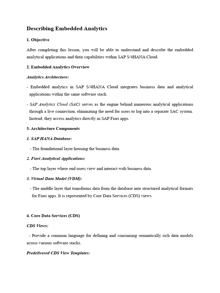 Describing Embedded Analytics | PDF | Analytics | Cloud Computing
