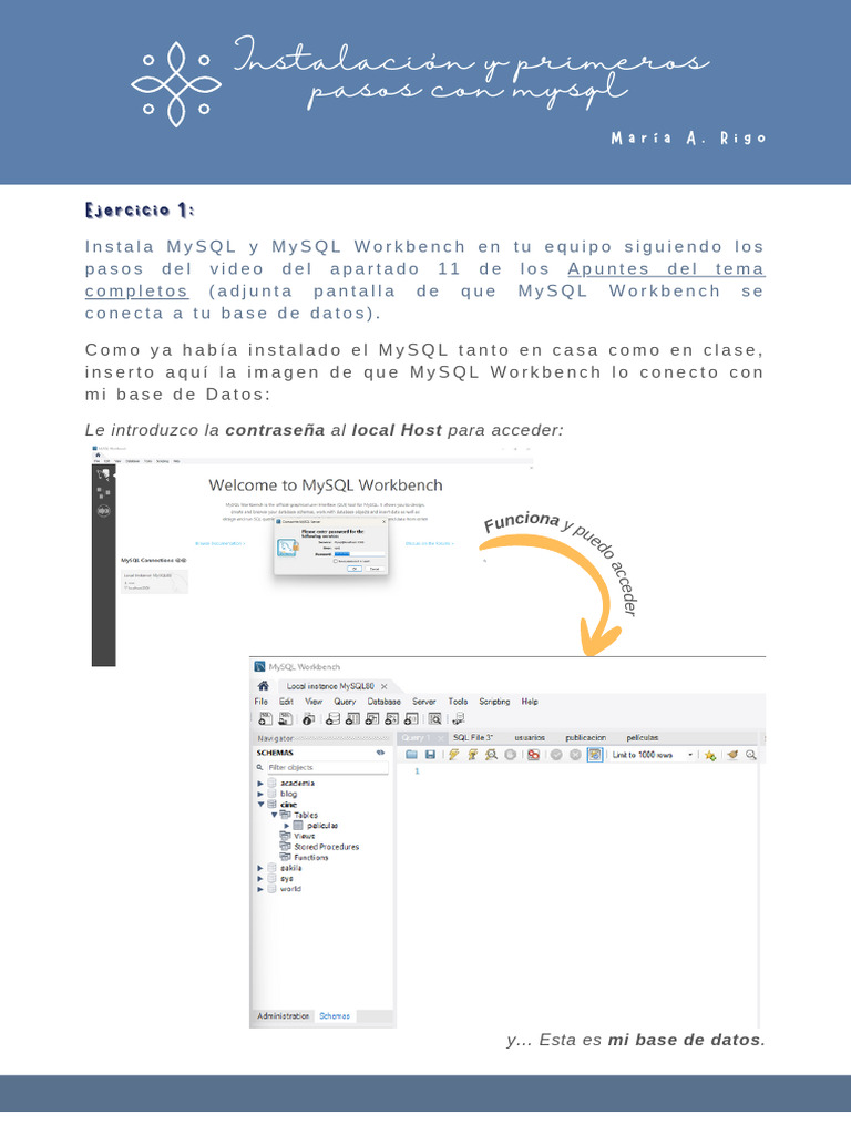 Guía de instalación y uso de MySQL | PDF | Mi sql | Bases de datos
