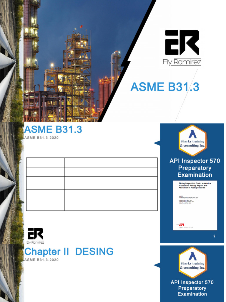 API Inspector 570 Exam: ASME B31.3 Design | PDF | Pipe (Fluid ...