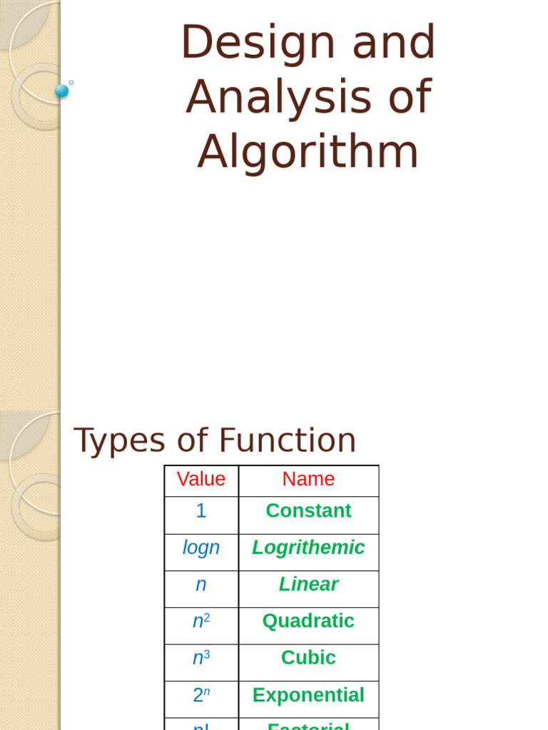 Asymptotic Analysis of Algorithm Growth Rates | PDF | Time Complexity ...