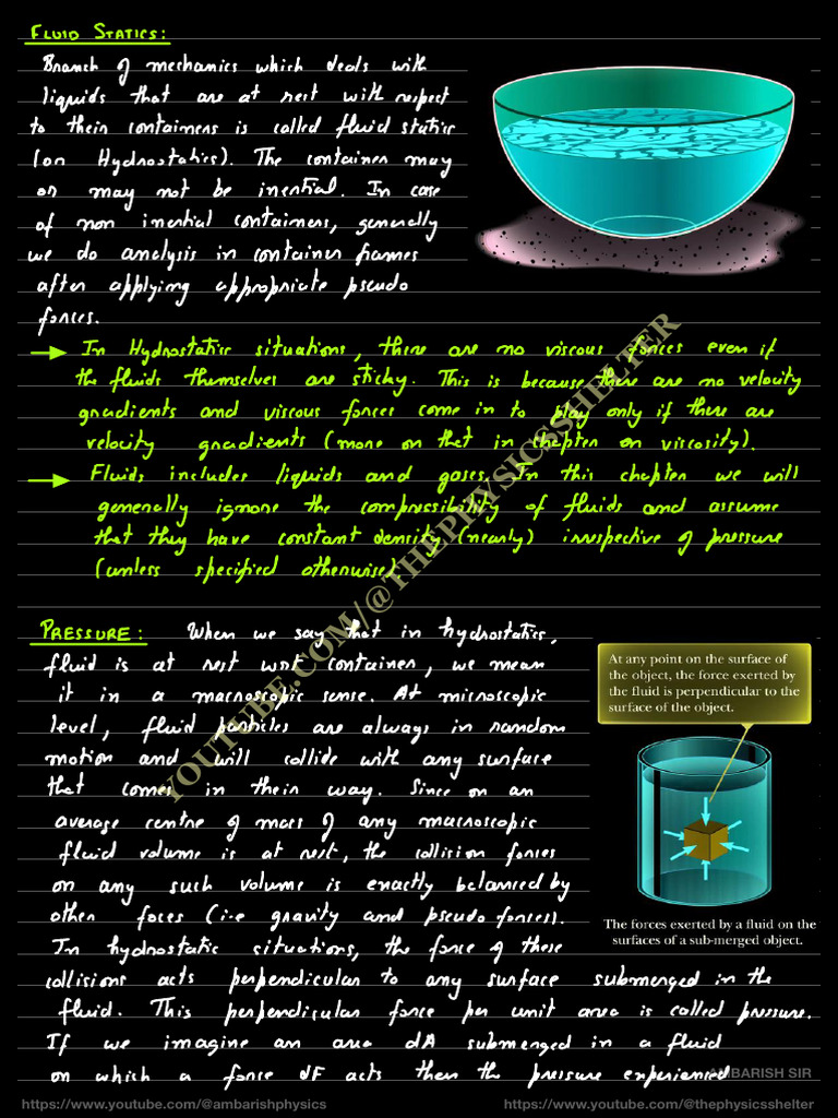 22 Fluid Statics T25j1-Min | PDF | Buoyancy | Pressure