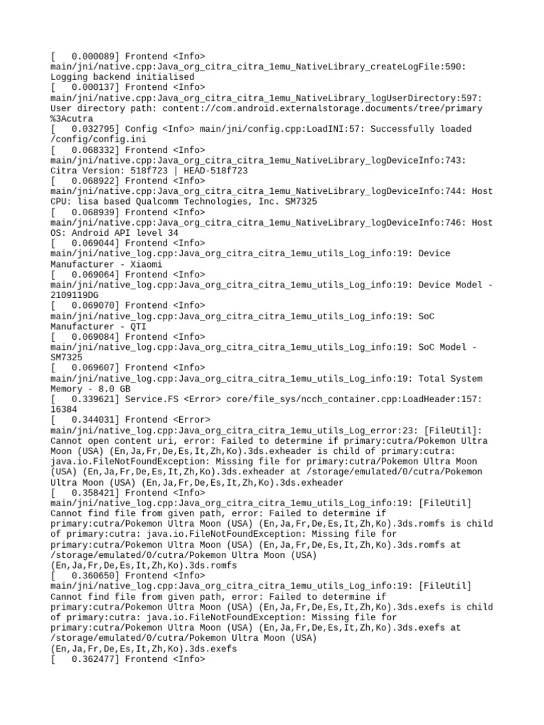 Citra Emulator Log Analysis on Android | PDF | Computer Architecture ...