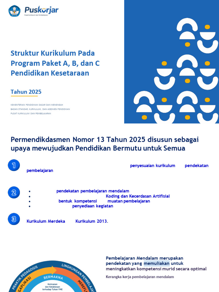 Kurikulum Paket C 2025 Pendidikan Kesetaraan | PDF