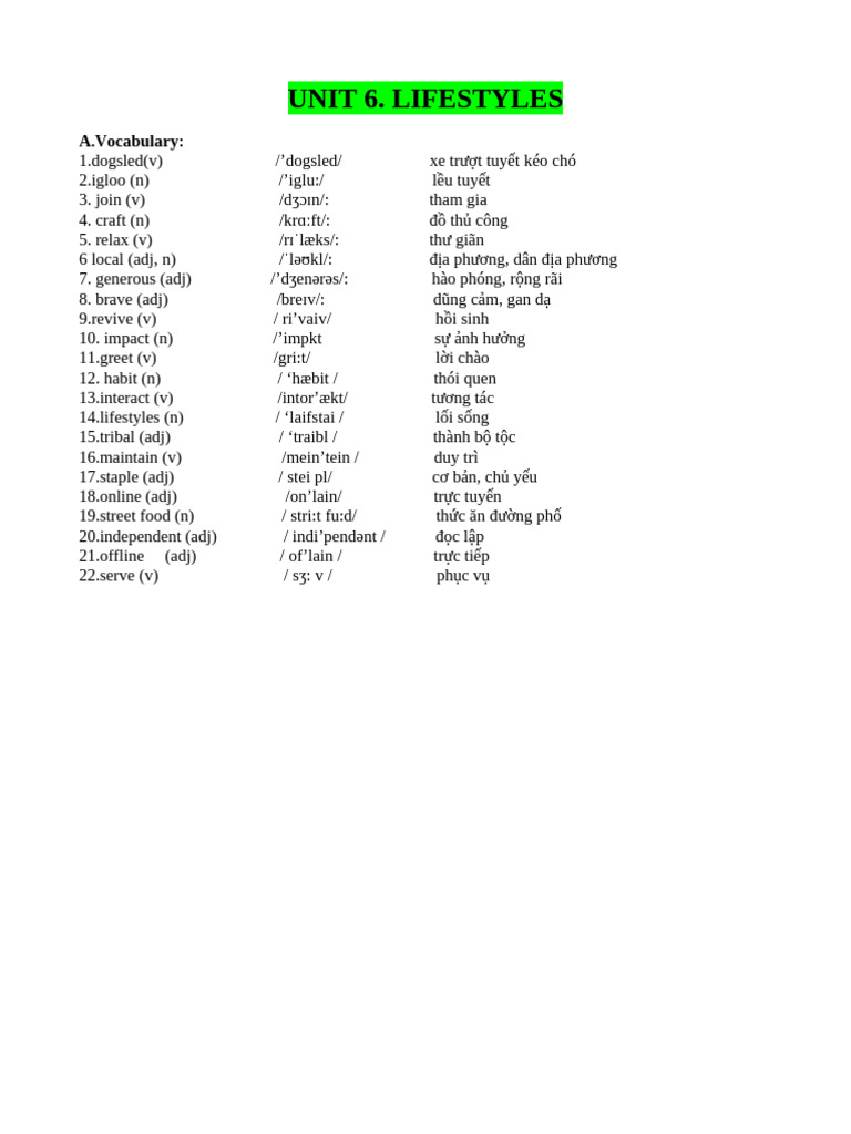 Unit 6 | PDF
