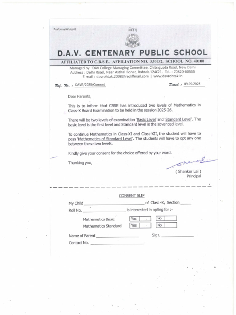 Math Standard & Basic Form | PDF