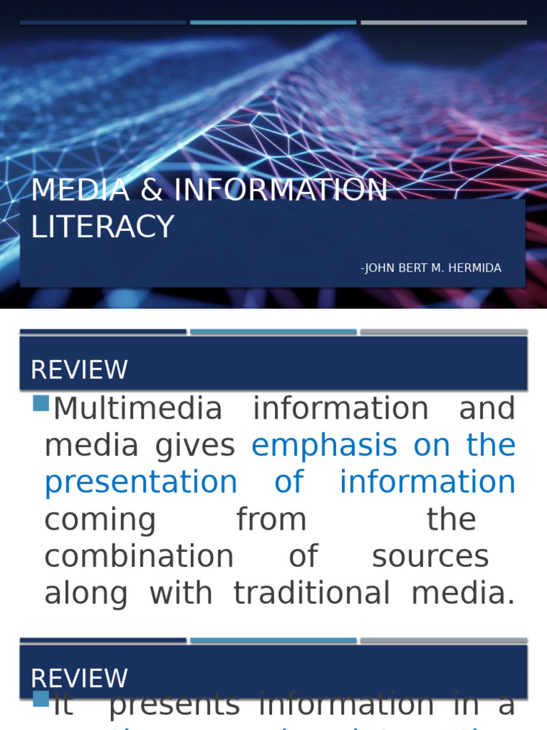 Media & Information Literacy Overview | PDF | Multimedia | Cognition