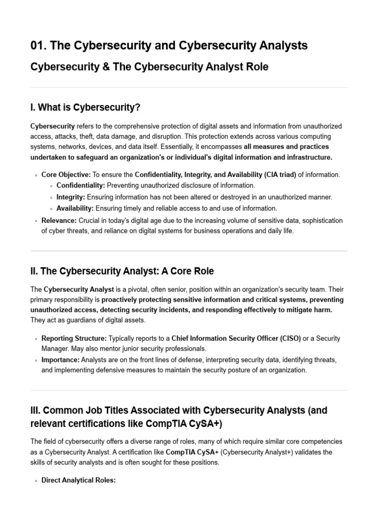 Understanding Cybersecurity Analysts | PDF | Security | Computer Security