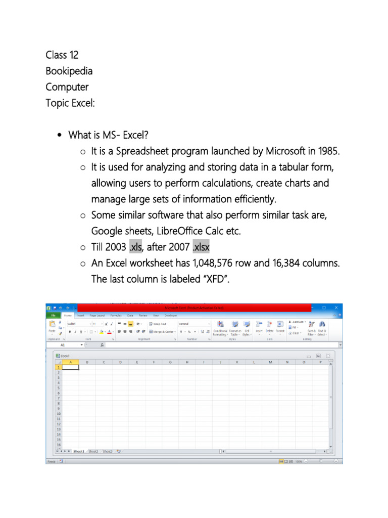Class 12-1 | PDF | Microsoft Excel | Computer Data Storage