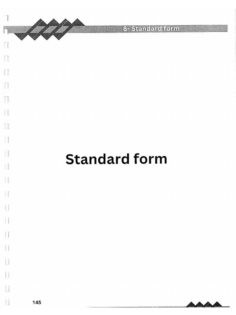 8 Standard Form | PDF