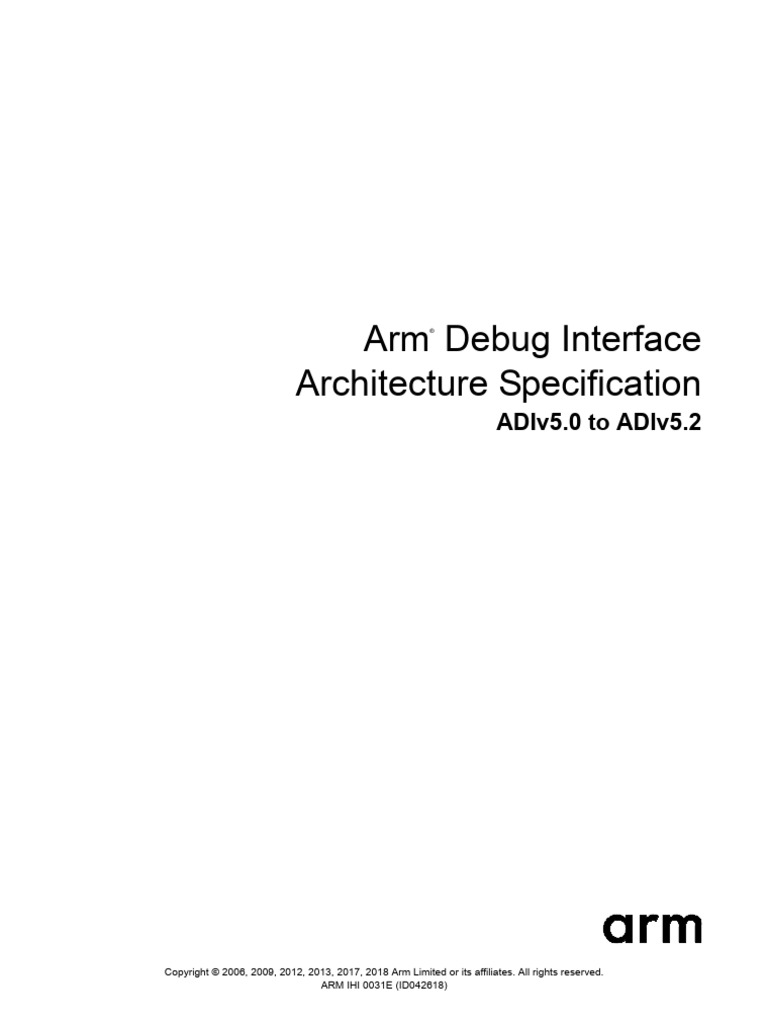Arm Debug Interface Architecture v5.2 | PDF | Office Equipment ...
