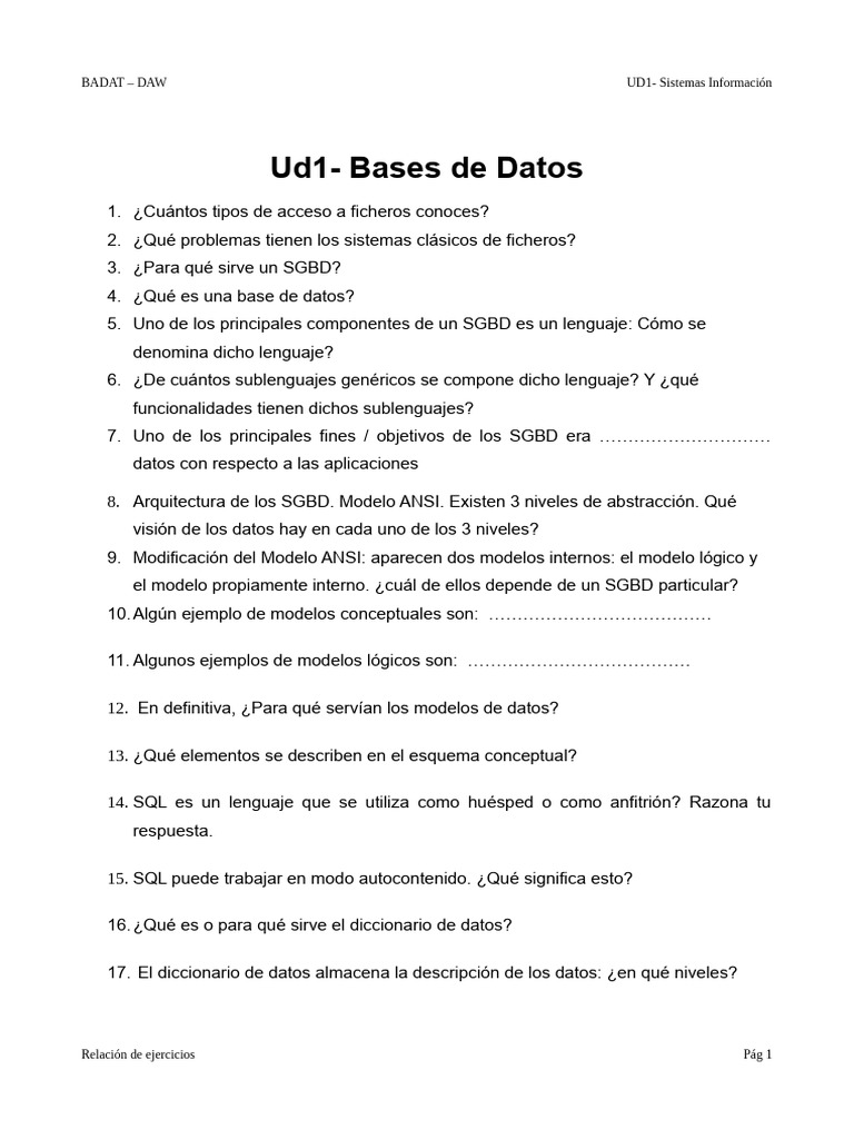 Ud1 Practica | PDF | Bases de datos | SQL