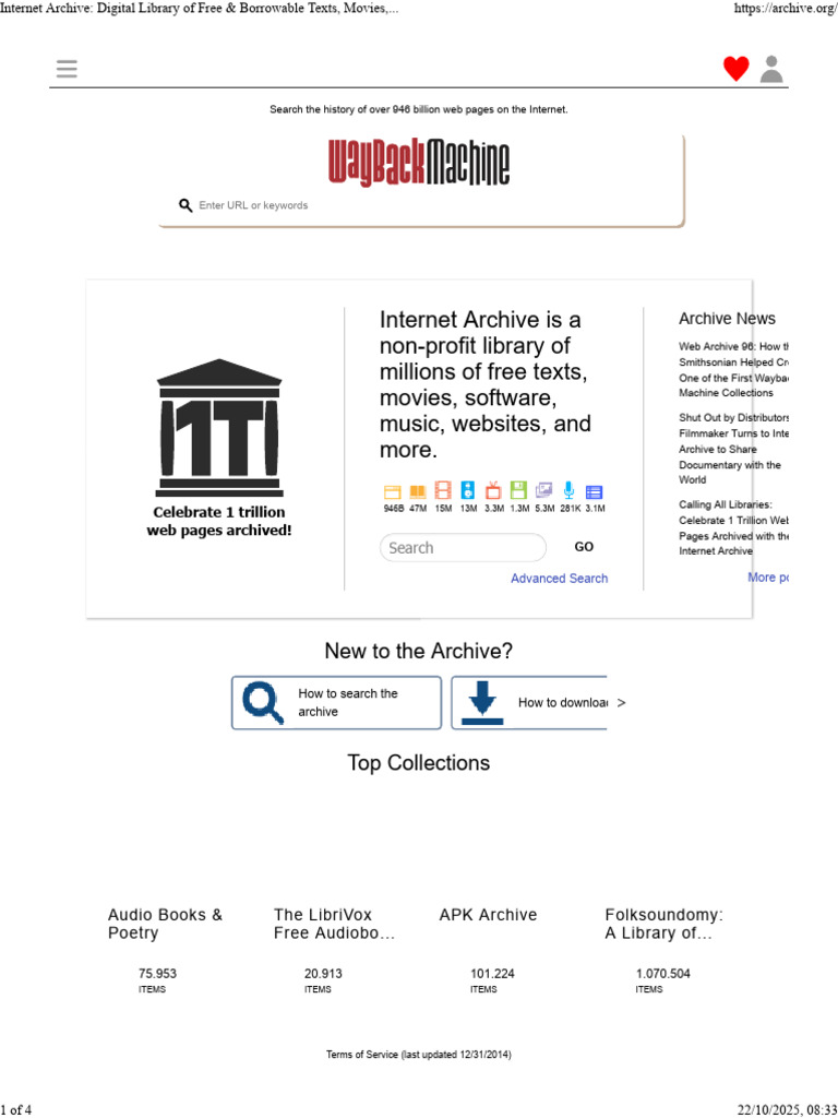 Internet Archive: Free Digital Library | PDF | Digital Technology ...
