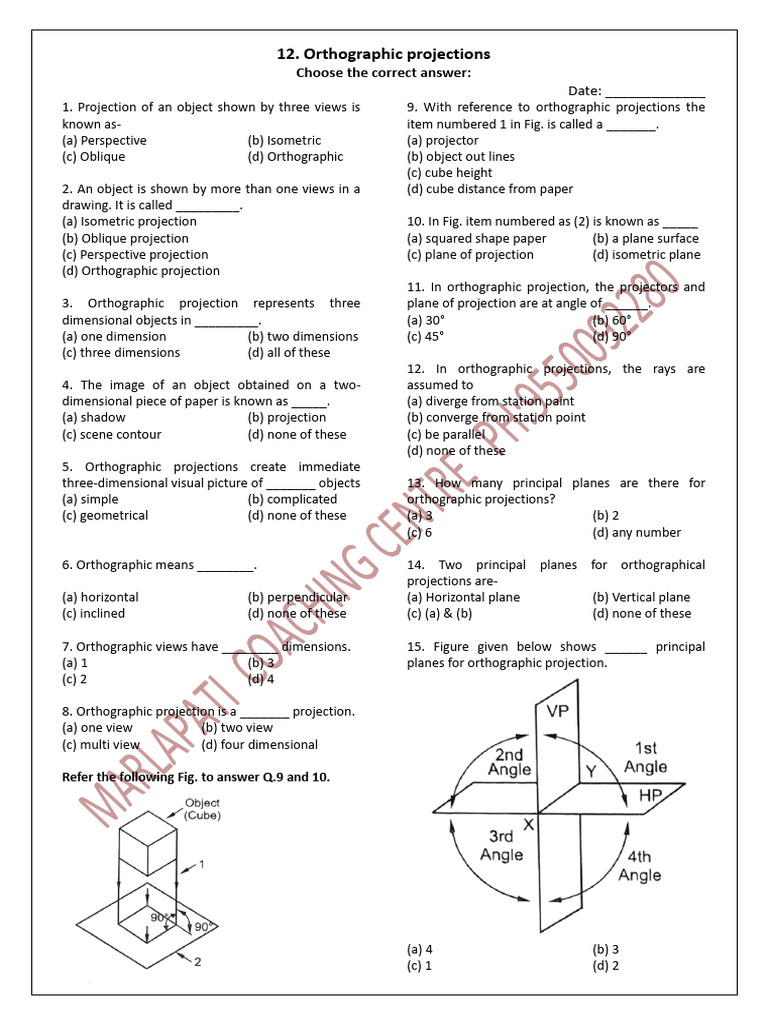Orthographic Projections | PDF | Geometry | Classical Geometry