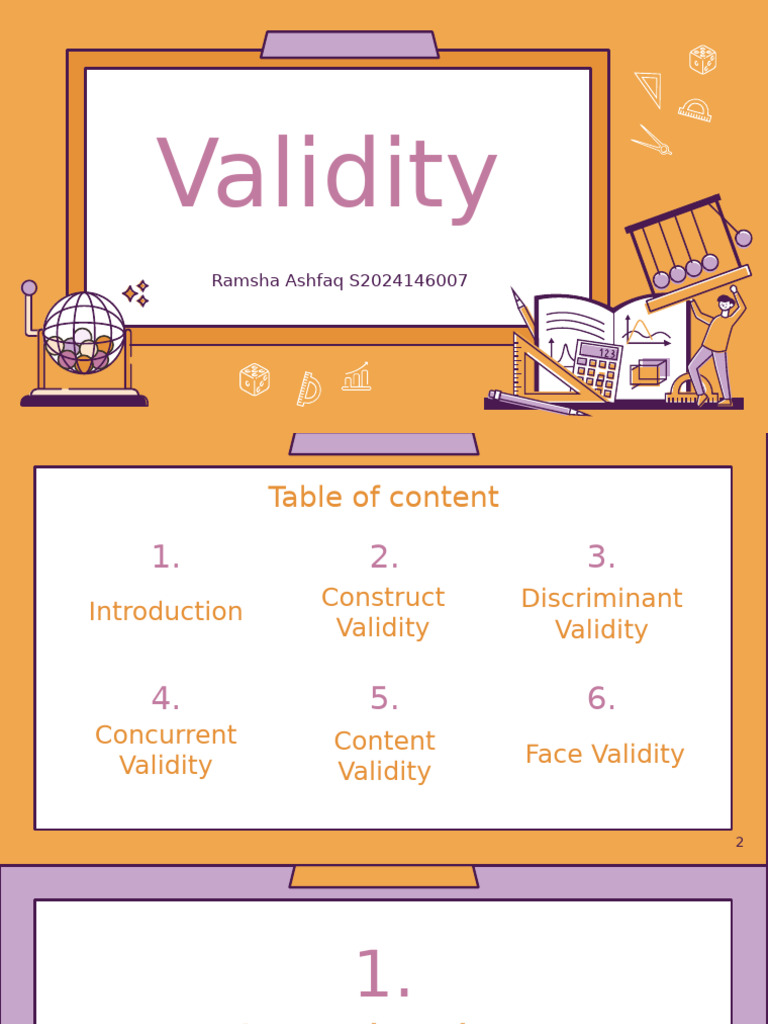 Validity Presentation | PDF | Validity (Statistics) | Psychological ...