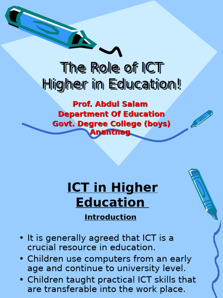 ICT's Impact on Higher Education | PDF | Educational Technology | Learning