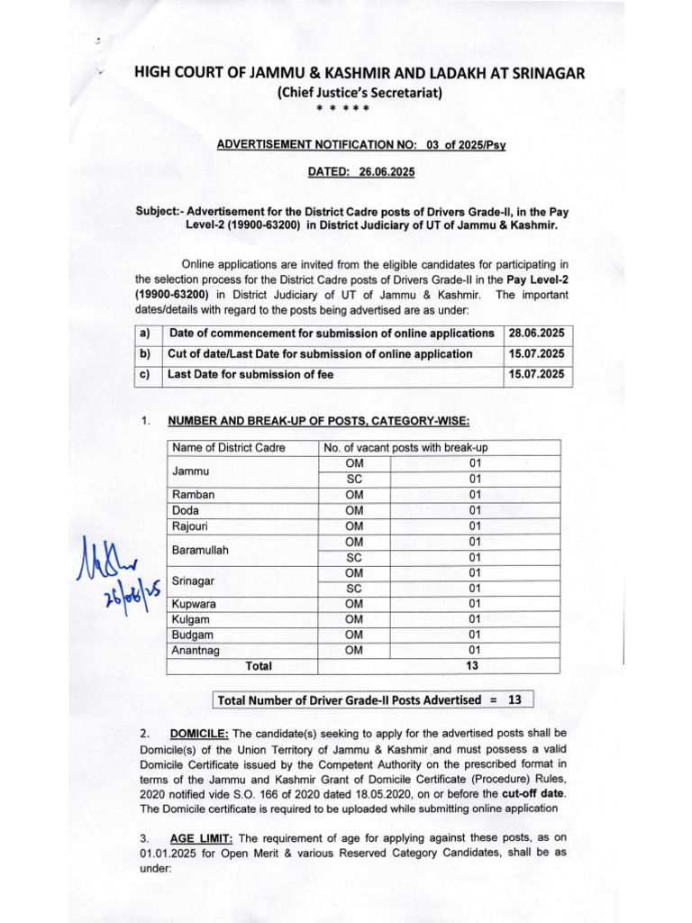 High Court Notification | PDF