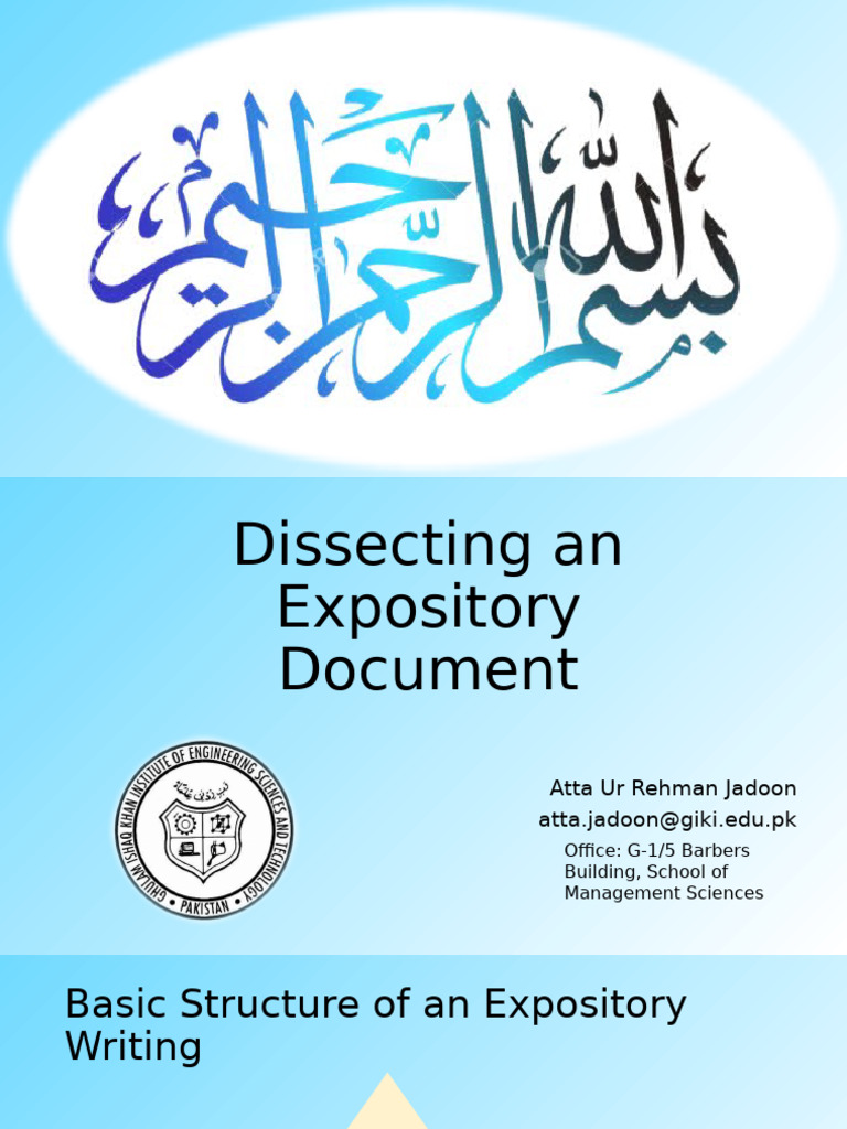 5-Dissecting An Expository Document | PDF | Essays | Critical Thinking