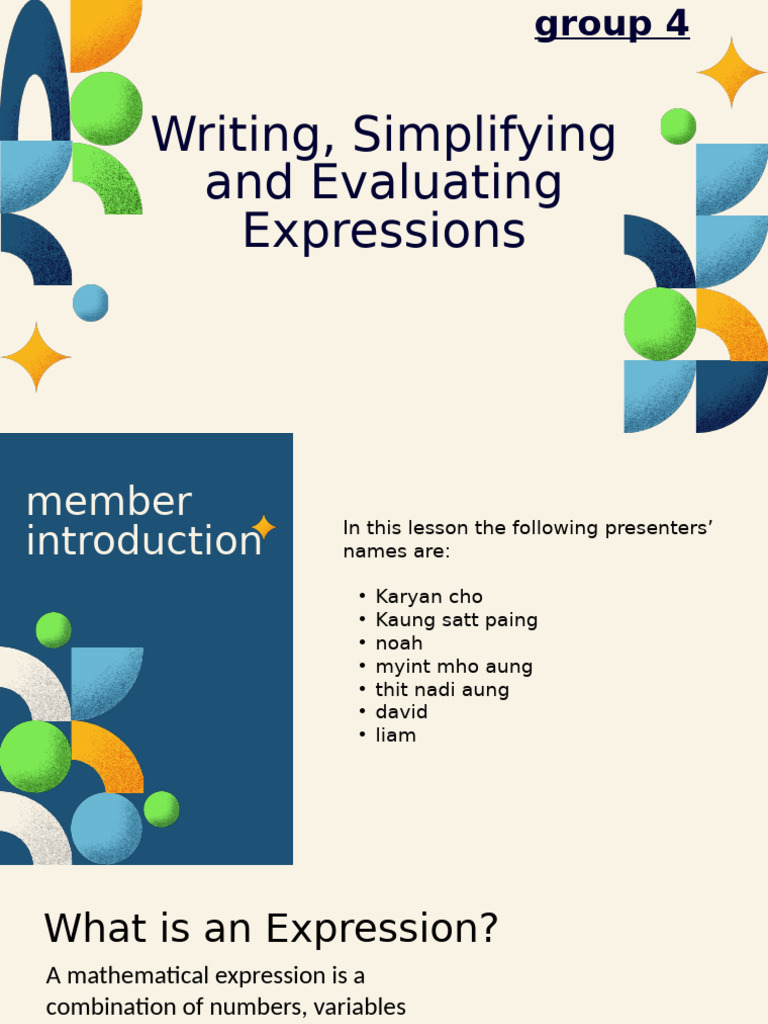 Expressions Maths Project (Group 4) - 532c0278 E177 4d79 A382 ...