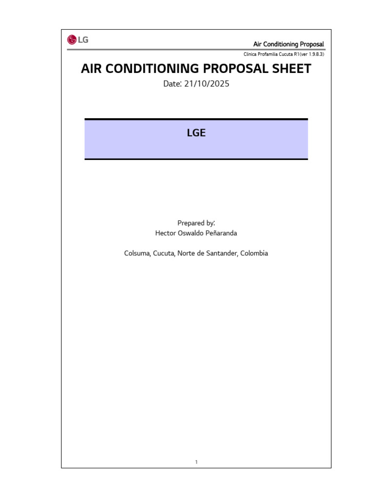 Air Conditioning Proposal for Profamilia | PDF | Air Conditioning | Heat