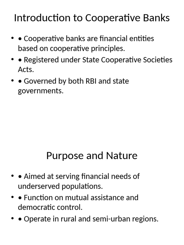 Cooperative Banks India Expanded 40slides | PDF | Reserve Bank Of India ...