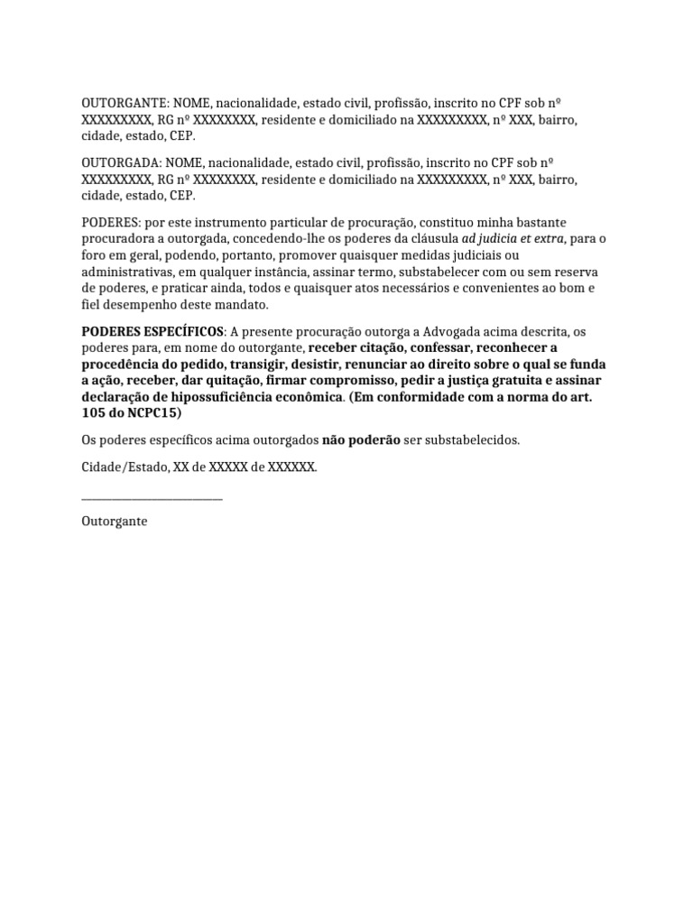 Procuração: Poderes e Outorgantes | PDF