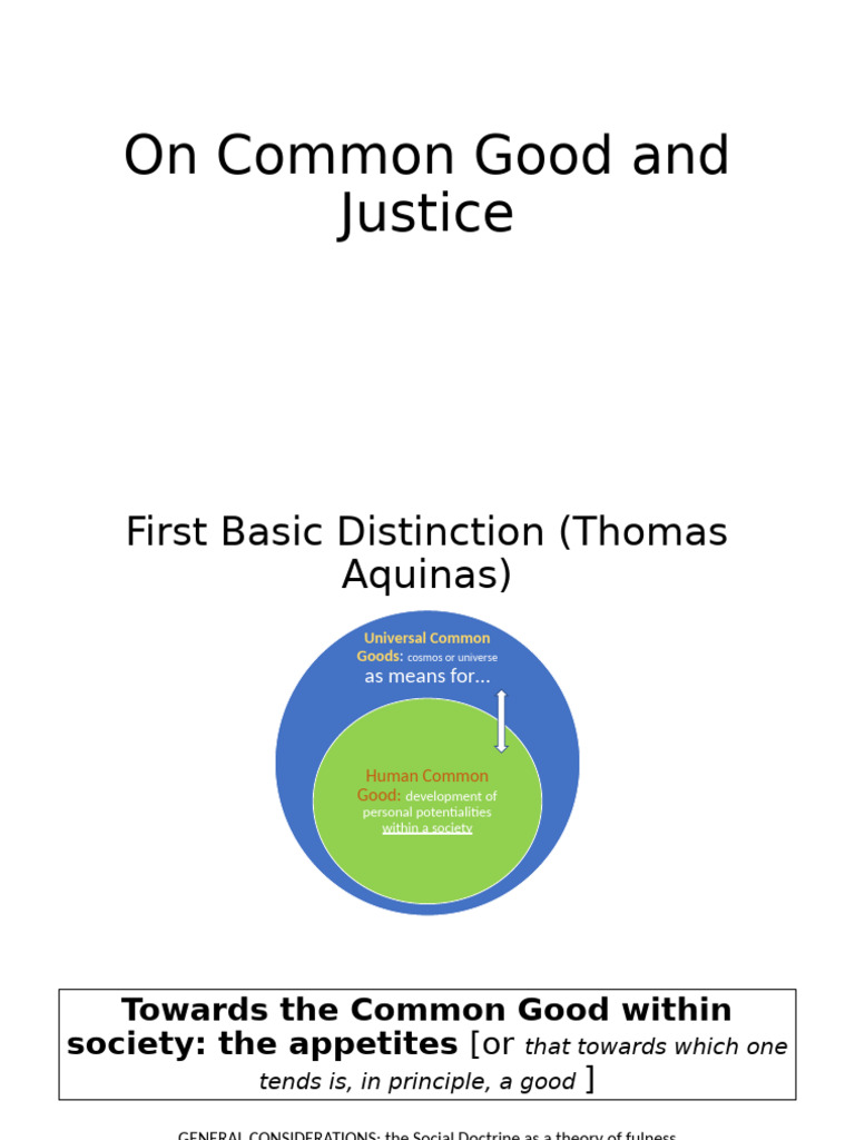 Understanding Common Good and Justice | PDF | Applied Philosophy