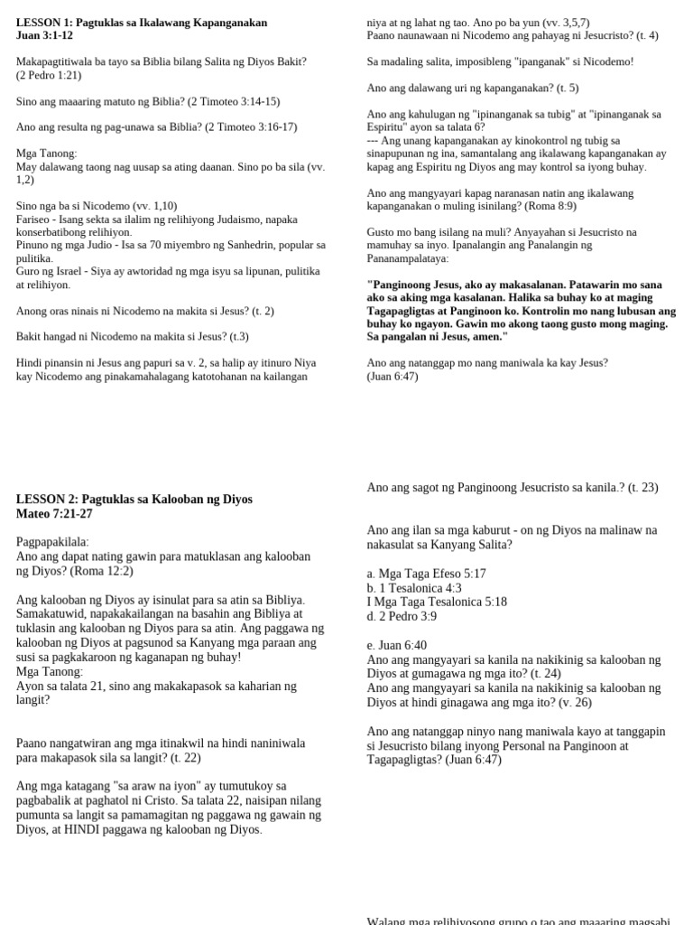 Class 00 Tagalog | PDF