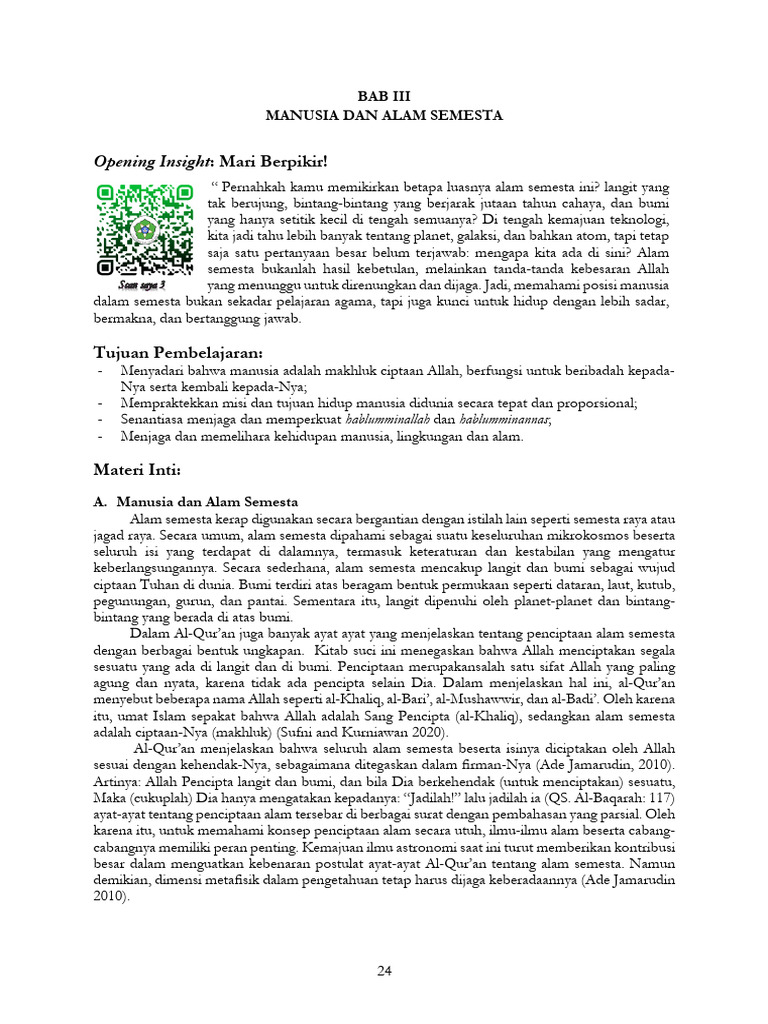 Manusia dan Penciptaan Alam Semesta | PDF