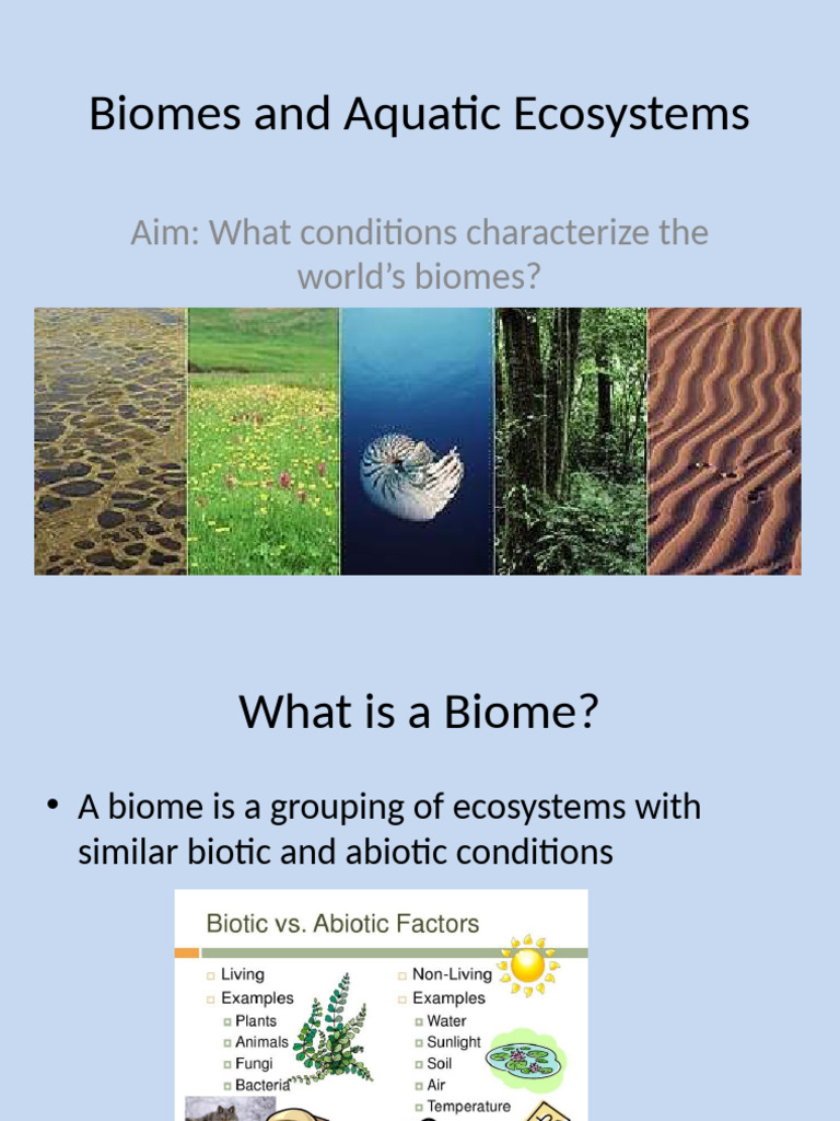 Major Biomes and Aquatic Ecosystems | PDF | Littoral Zone | Forests