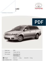 Toyota Avensis T25 Wagon LHD AIM 000 287-1 PZ464-00425-00