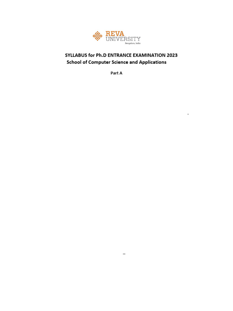 PhD Computer Science Syllabus 2023 | PDF | Data Type | Class (Computer ...