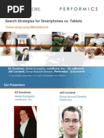 ComScore - Performics - Strategies For Smart Phone vs. Tablets