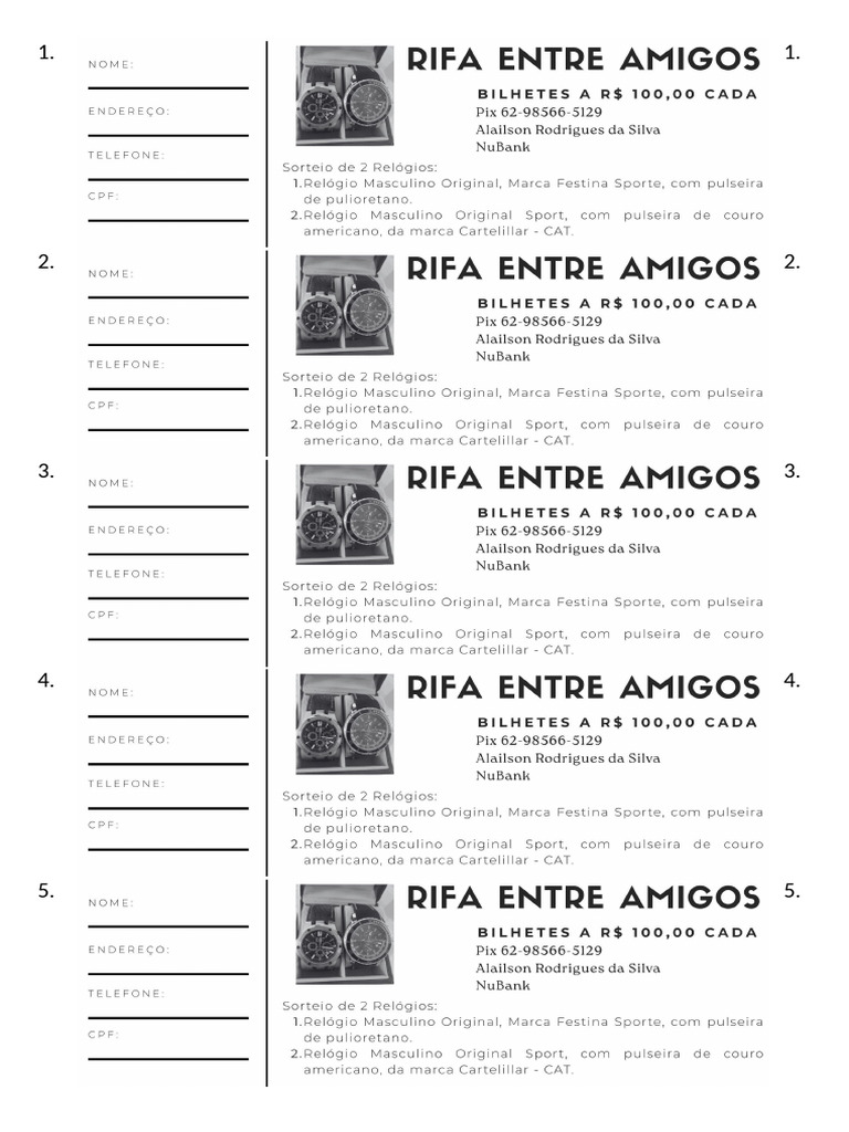 Rifa Relogios PR | PDF