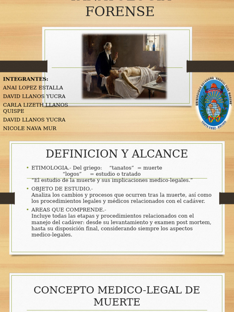 Tanatología Forense: Estudio de la Muerte | PDF | Muerte ...