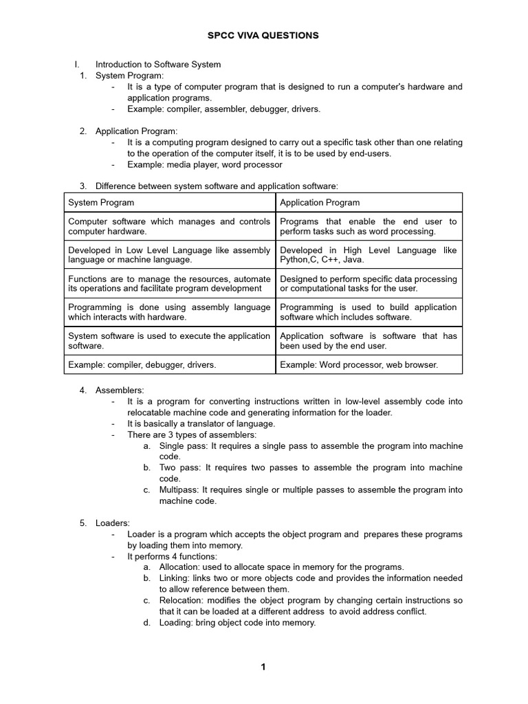 SPCC Software System Overview | PDF | Parsing | Programming