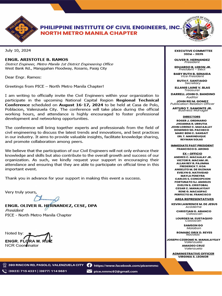 Invitation to NCR Technical Conference | PDF