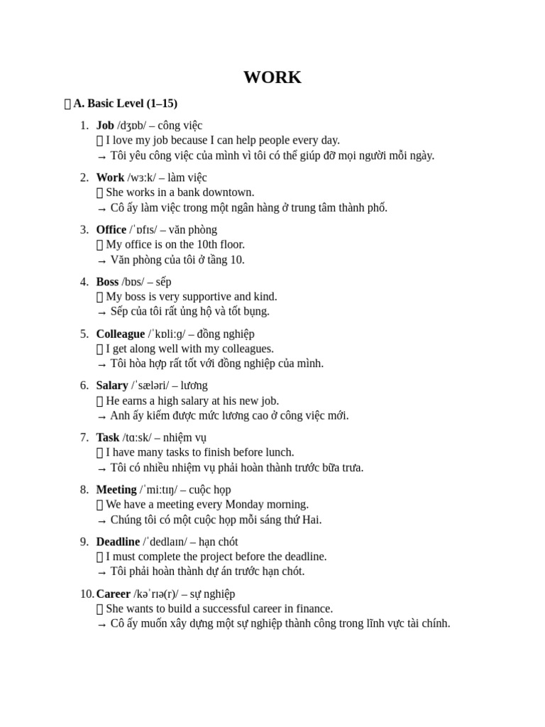 Work | PDF