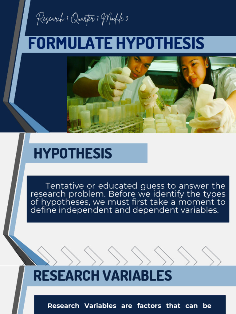 M3 Formulating Hypothesis | PDF | Level Of Measurement | Hypothesis