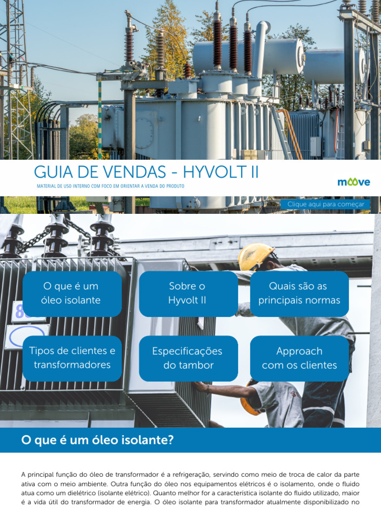 Guia de Vendas: Óleo Isolante Hyvolt II | PDF | Petróleo | Umidade