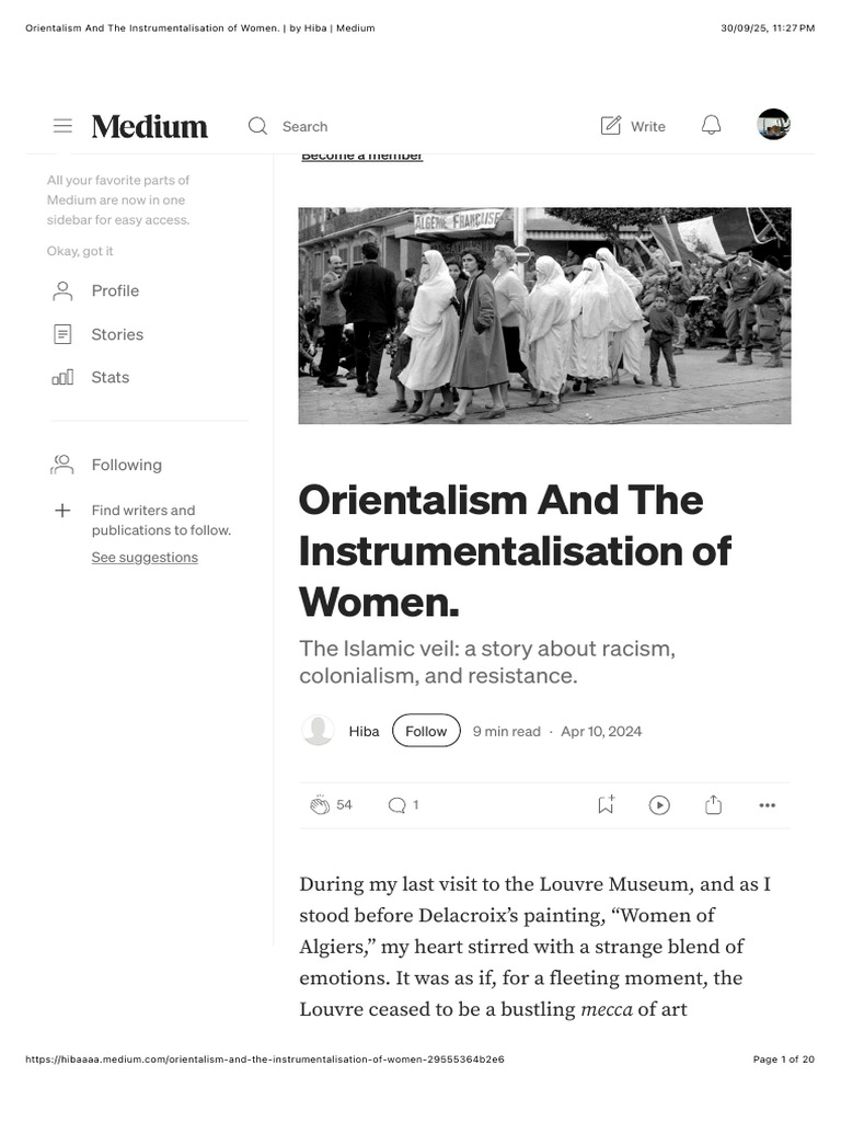 Orientalism and The Instrumentalisation of Women. - by Hiba - Medium ...