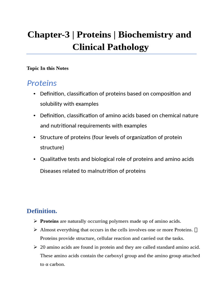 Protein Structure and Classification Guide | PDF | Amino Acid | Proteins
