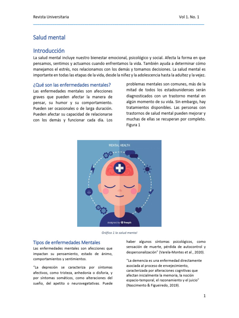 Importancia de la Salud Mental y Enfermedades | PDF | Salud mental ...