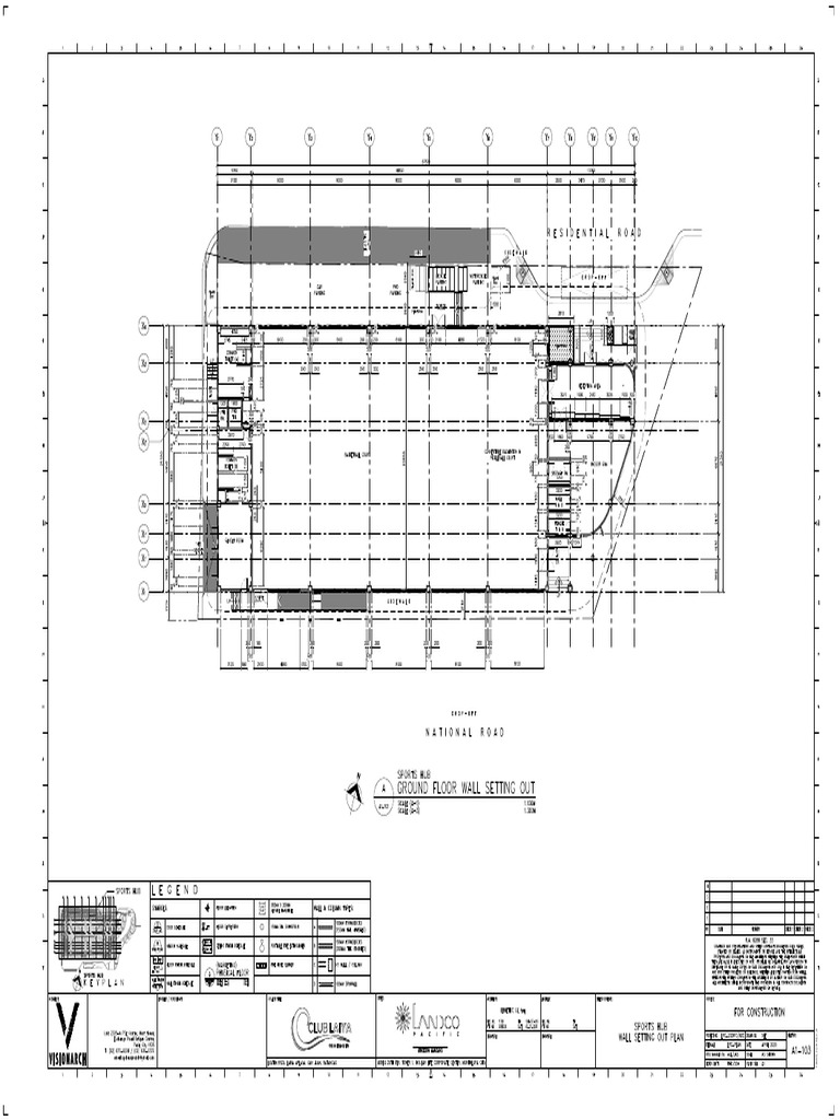 A1-103 Sports Hub Wall Setting-Out Plan | PDF