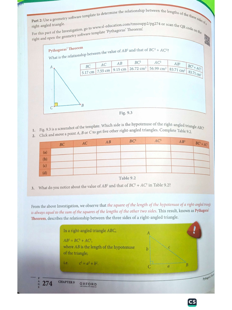 Pythagoras Theorem Questions | PDF
