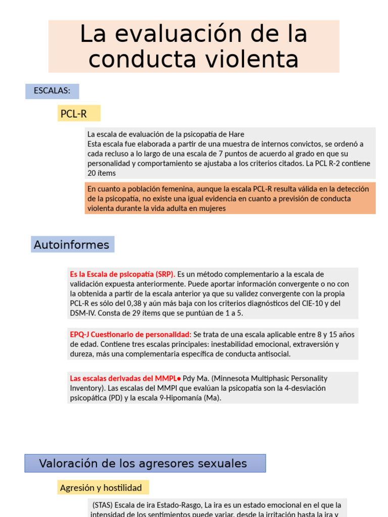 Evaluación de la psicopatía PCL-R | PDF