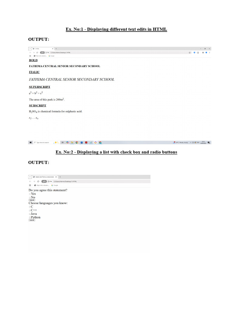 Wa 11 Practical Output 25 26 | PDF